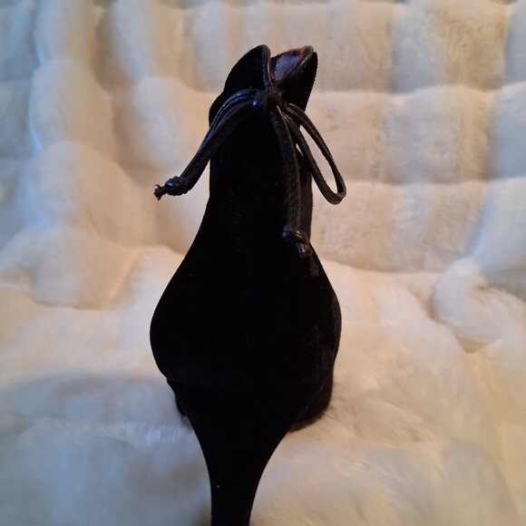 Daniblack Black Velvet Bootie - Picture 3 of 4